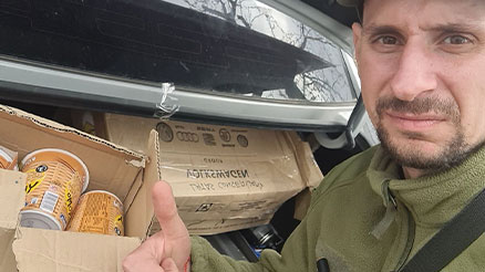 Благодійний фонд «Твори добро» передав продукти харчування українським військовим